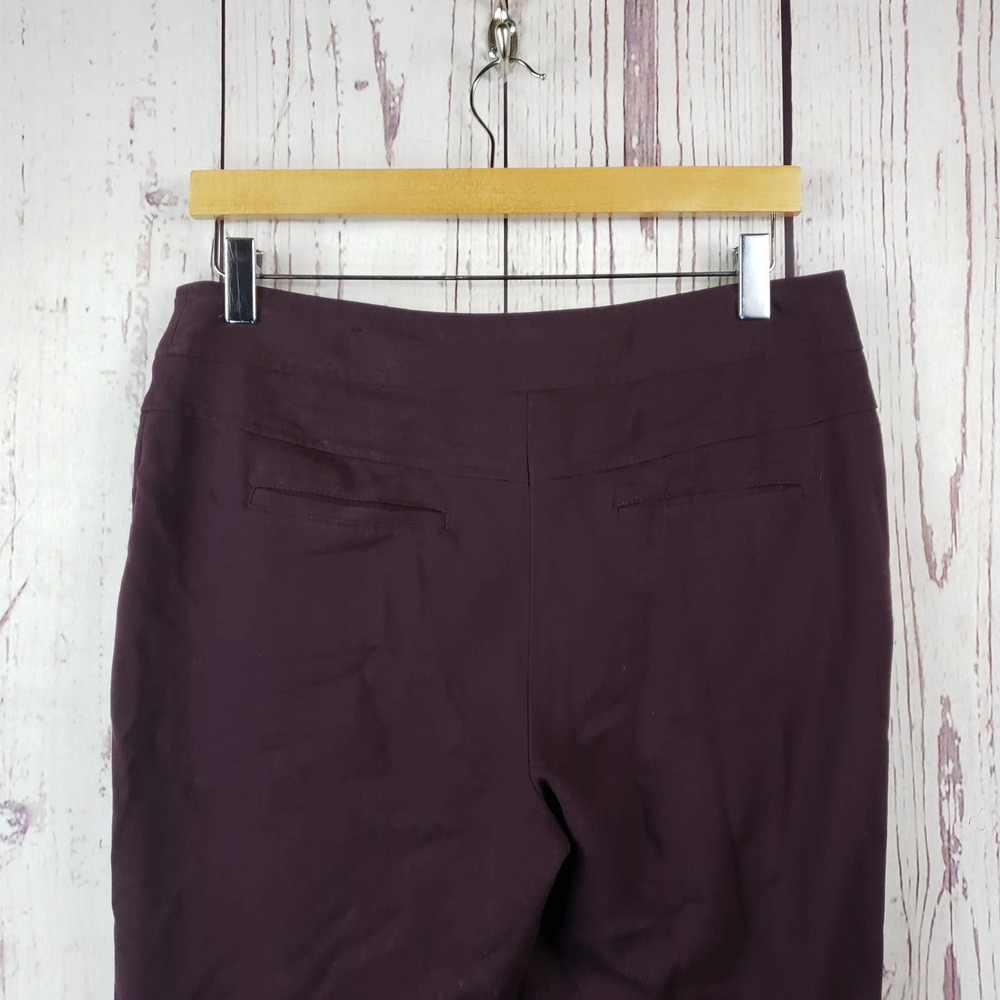 Rafaella Casual Pants Womens Size 6P Cropped Flat Stretch Purple - Picture 3 of 8